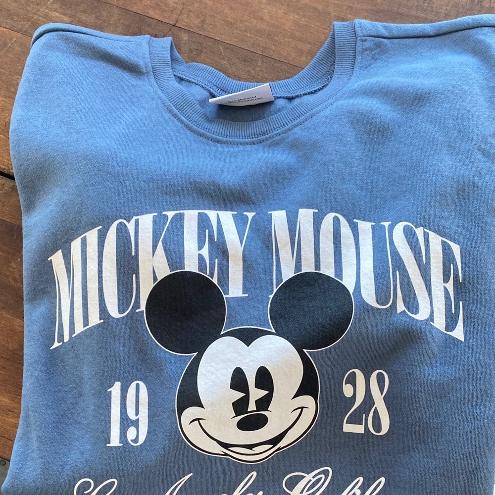Brand New Mickey Mouse Blue Adult Sweatshirt